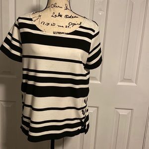 White House Black Market black and white top